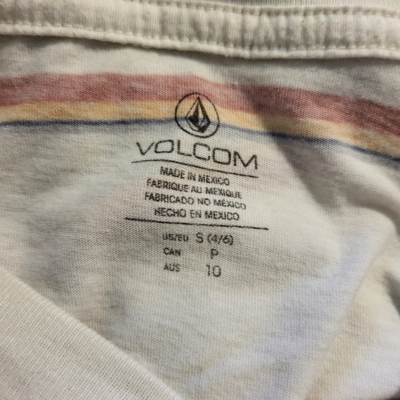 Volcom Striped Long Sleeved Cropped Top - Picture 4 of 6